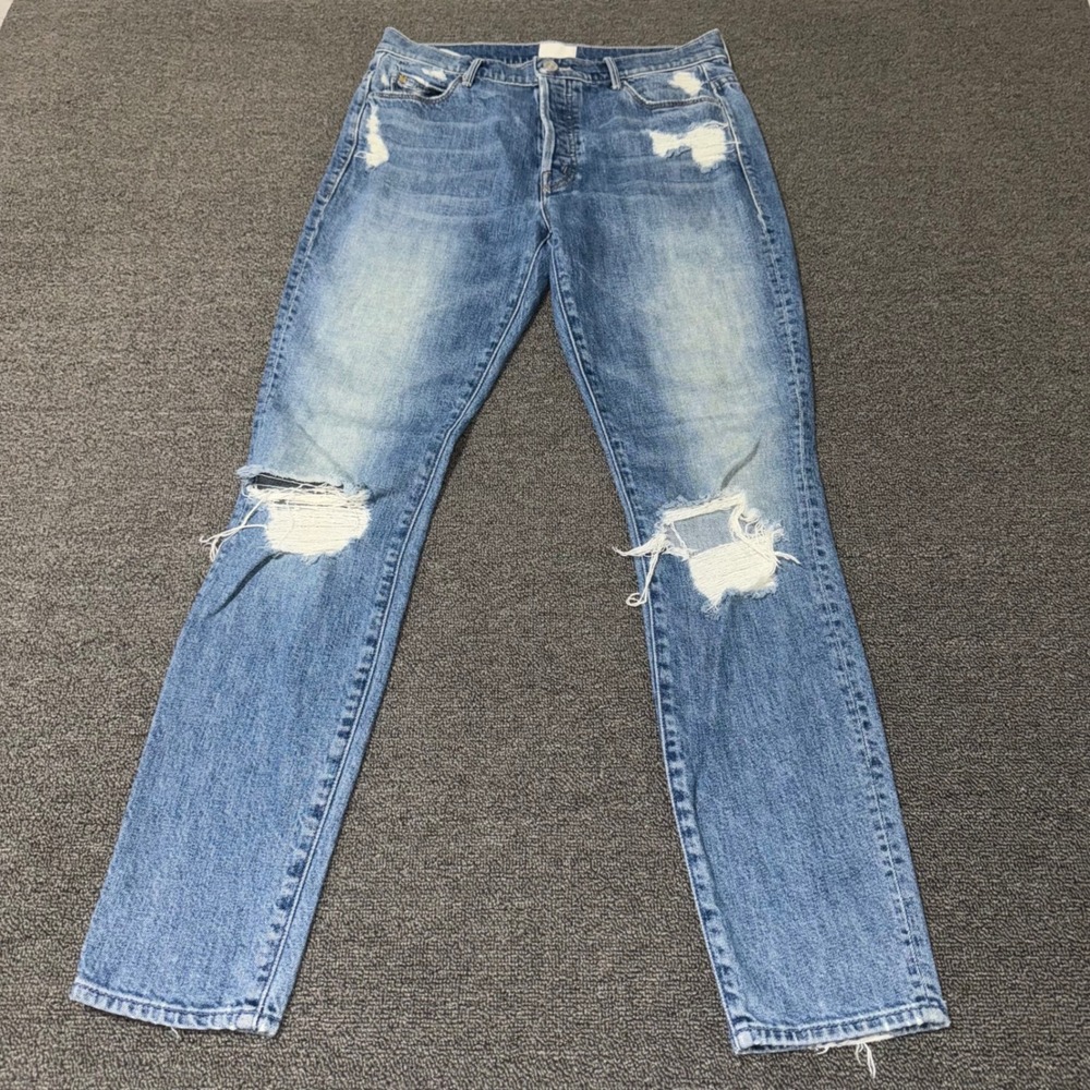 Candice x Mother The Stunner Hijacking The Runway Distressed Skinny Jeans Sz 27